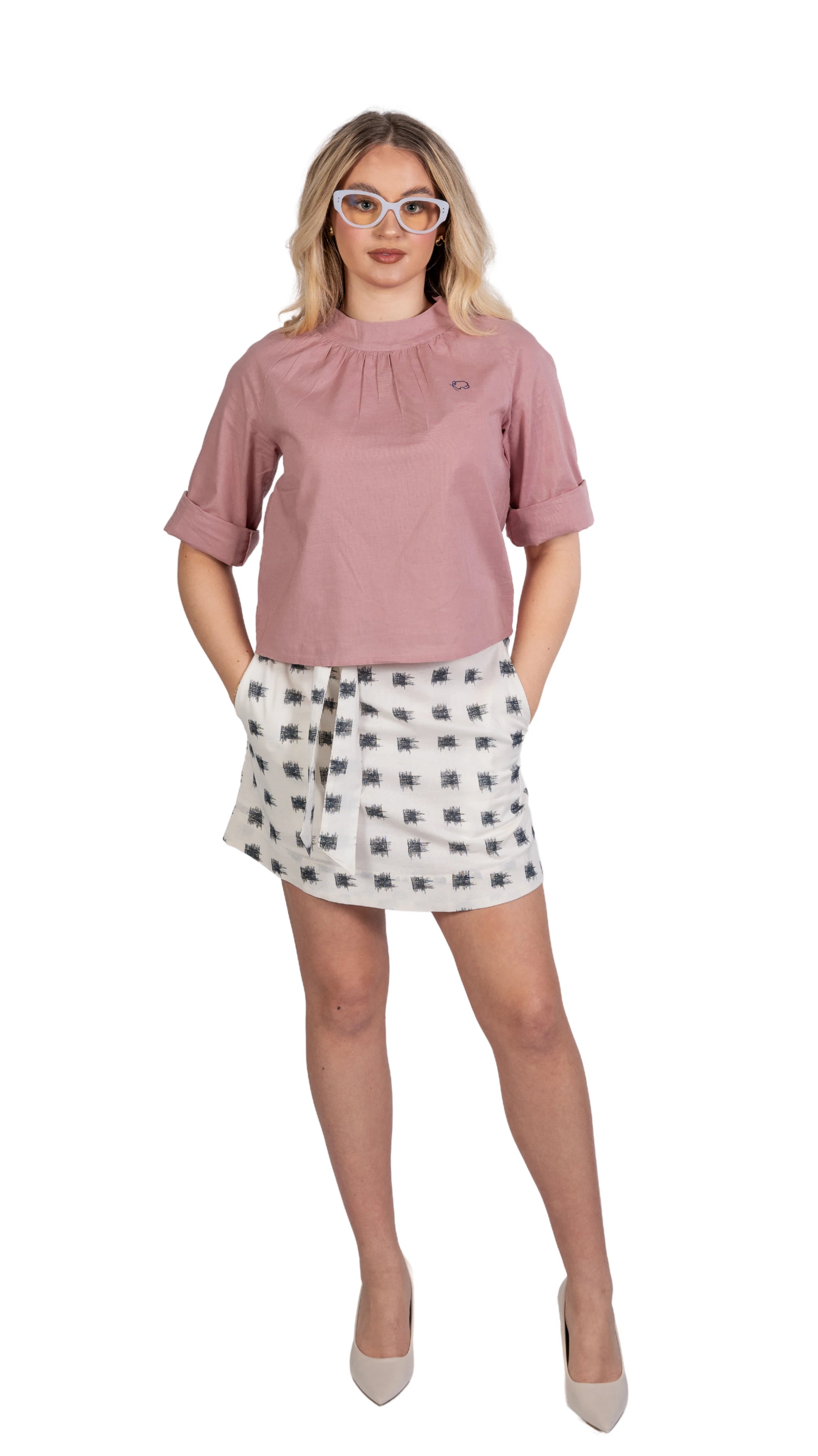 Sustainable Elegance: Eco-Friendly Linen Cotton Skirt for Women