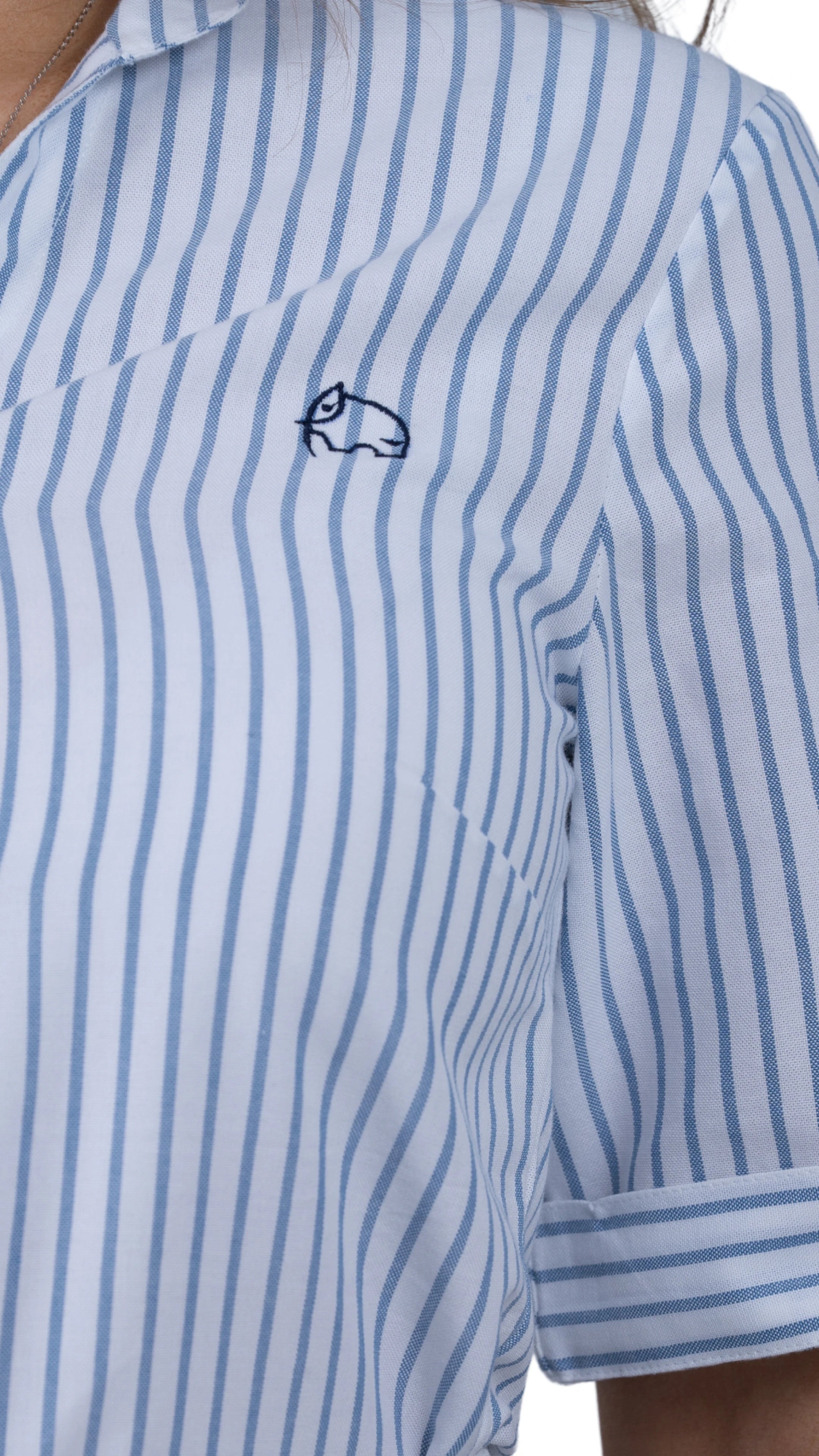 Nautical Breeze Striped Shirt Dress