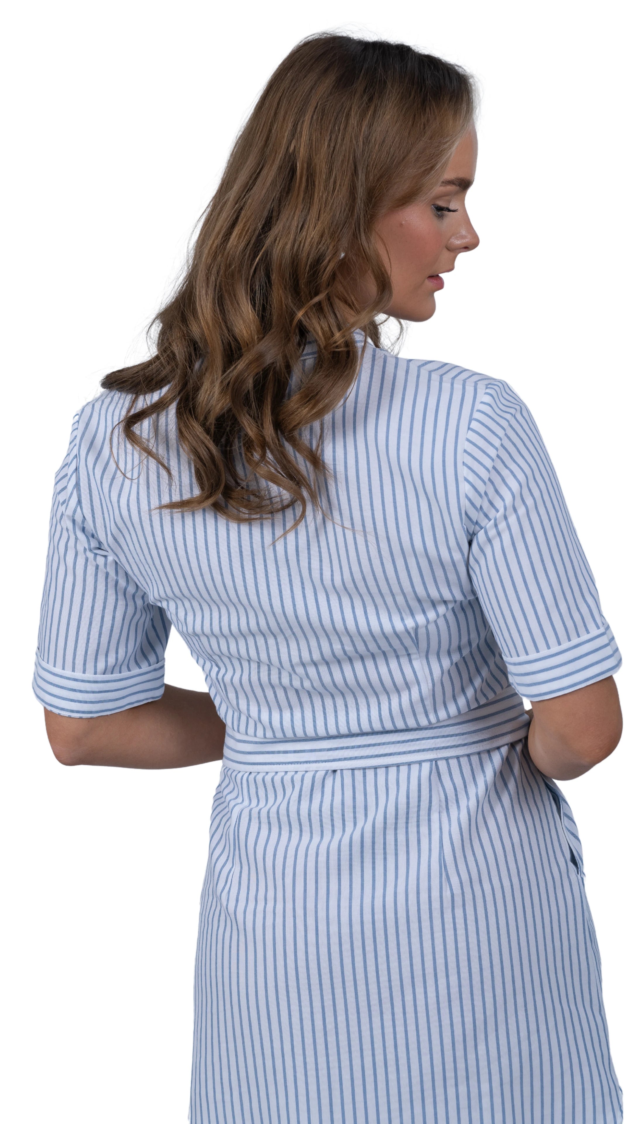 Nautical Breeze Striped Shirt Dress