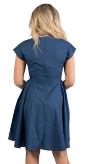 Denim & White Oasis Midi Dress | Sustainable Women's Fashion - DressKaree