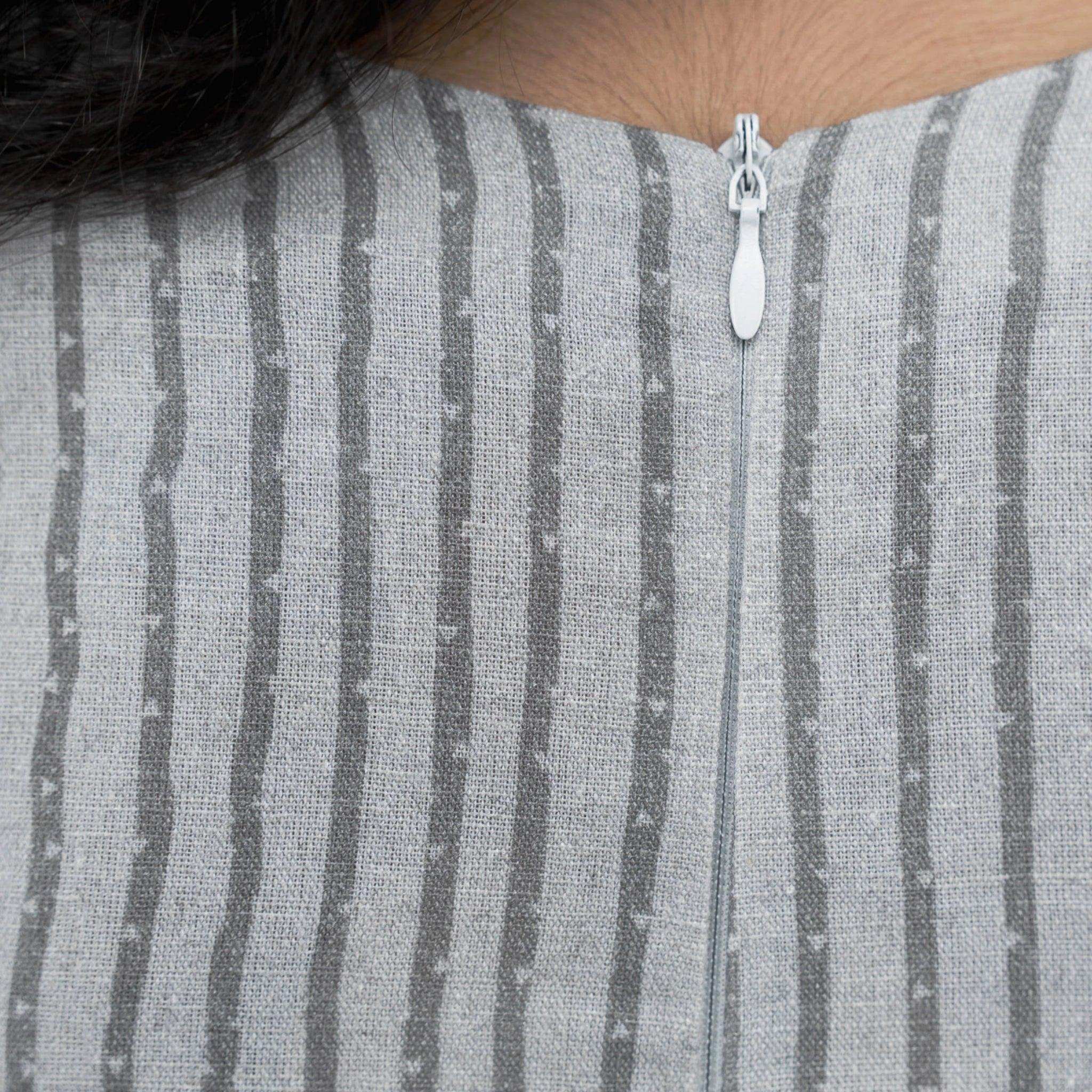 Modern Mini: Eco - Friendly Steel Grey Frock - DressKaree