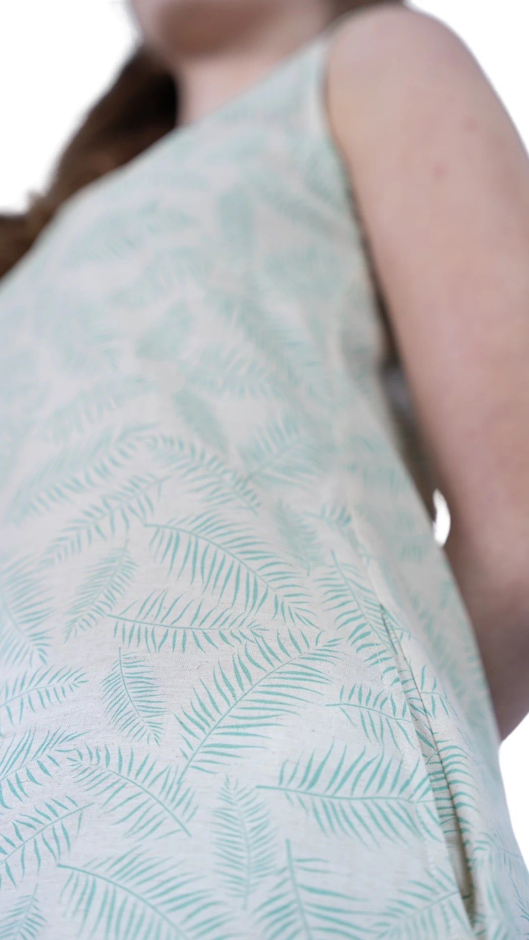 Mystic Breeze High Low Linen Cotton Dress | Sustainable Women's Dress - DressKaree