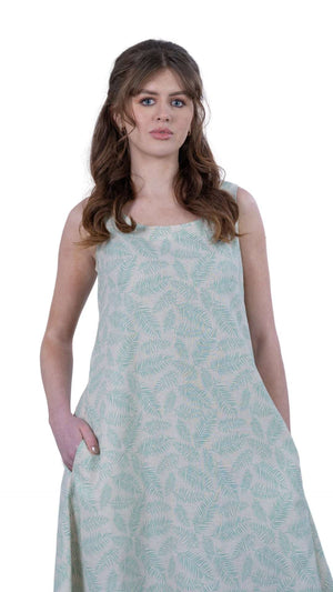Mystic Breeze High Low Linen Cotton Dress | Sustainable Women's Dress