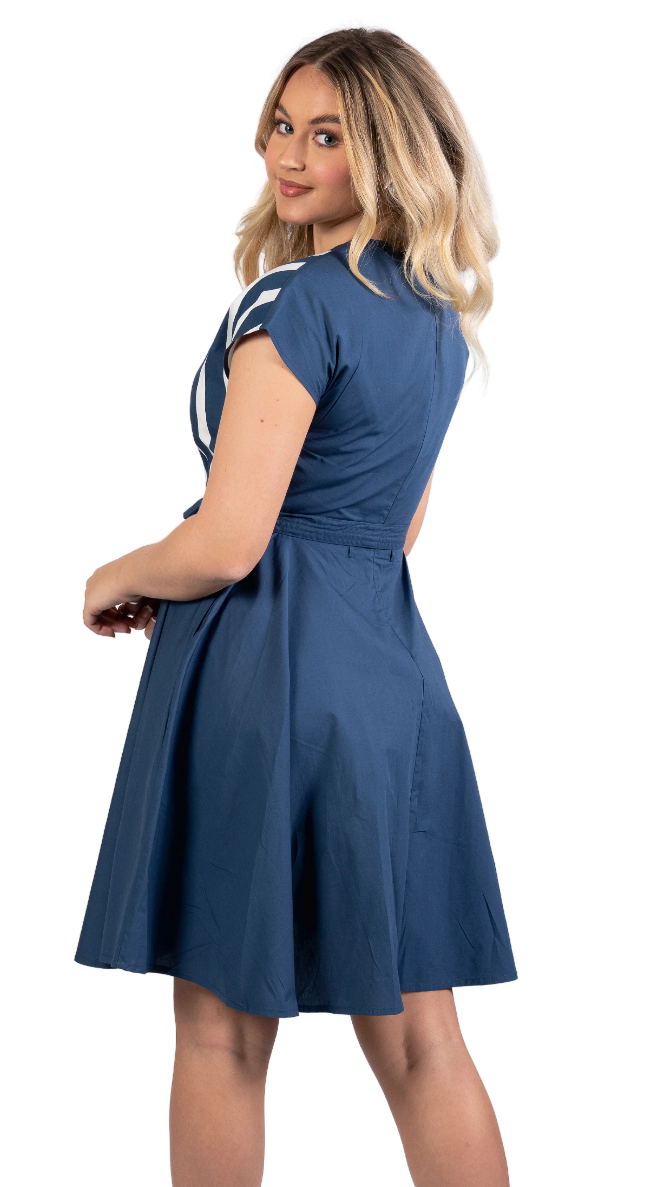 Denim & White Oasis Midi Dress | Sustainable Women's Fashion