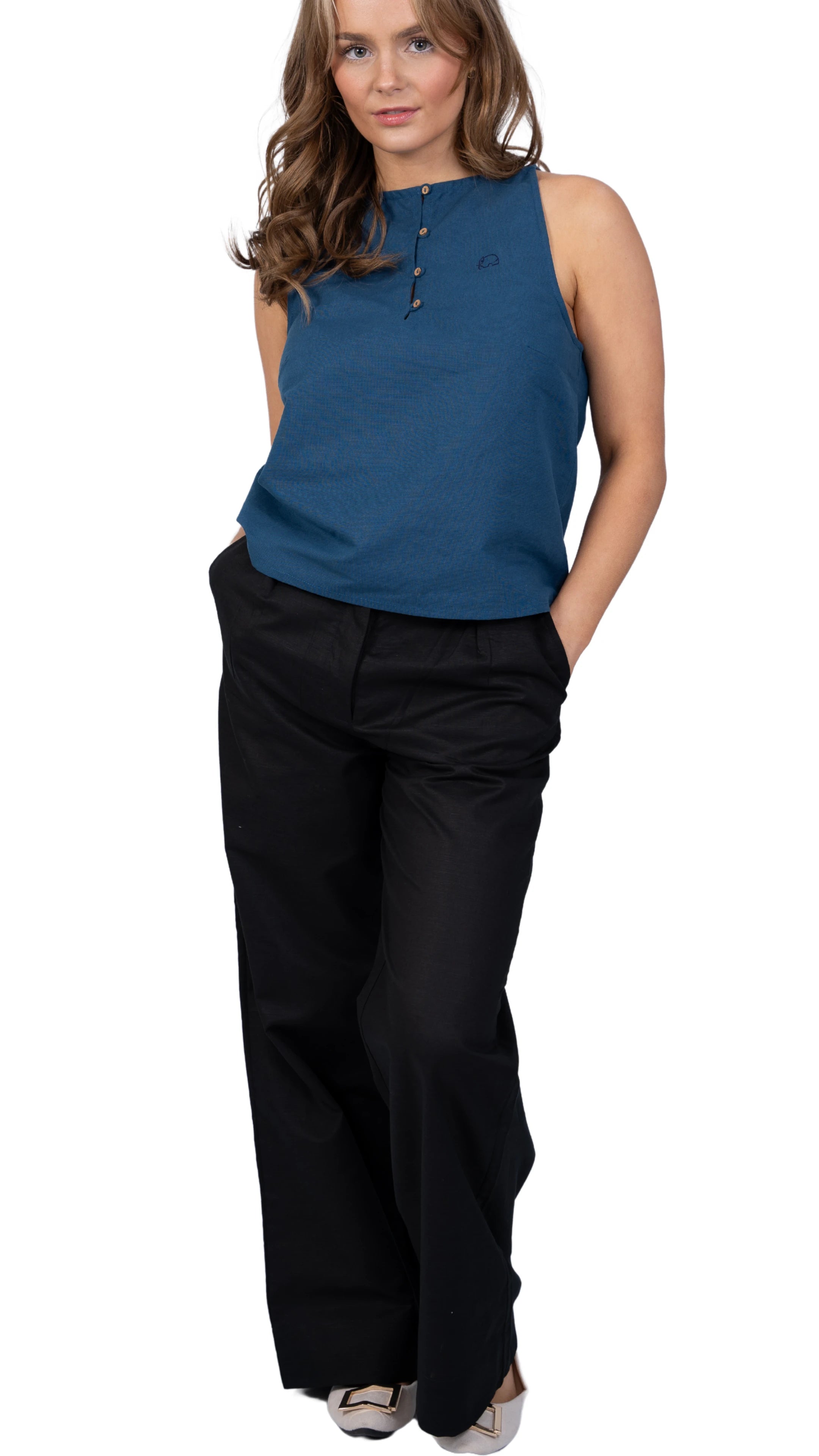 Noir Elegance Wide Leg Trousers | Sustainable Women’s Trousers | KAREE - TrousersKaree