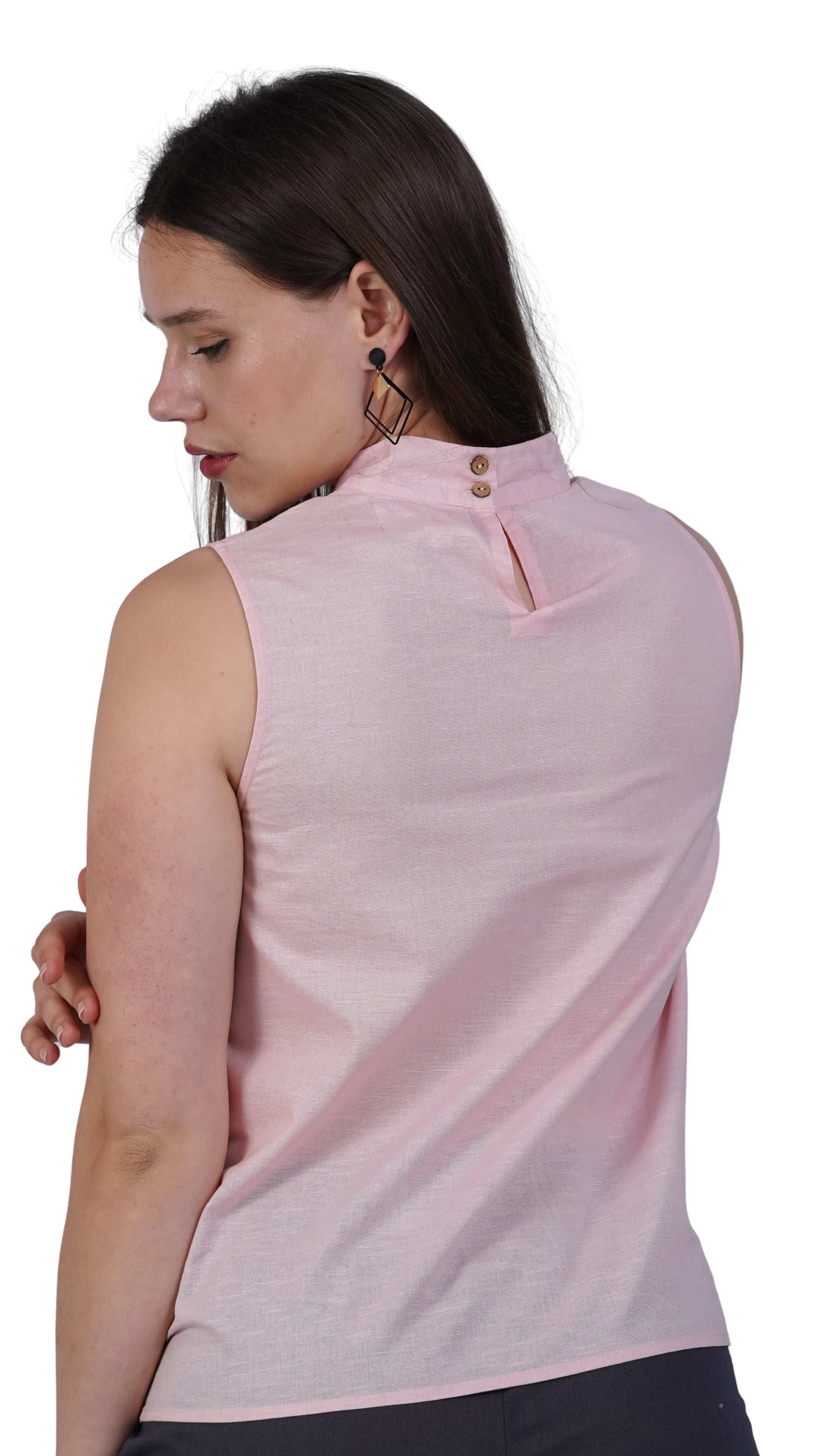 Peach Blossom Breeze Sleeveless Top - TopsKaree