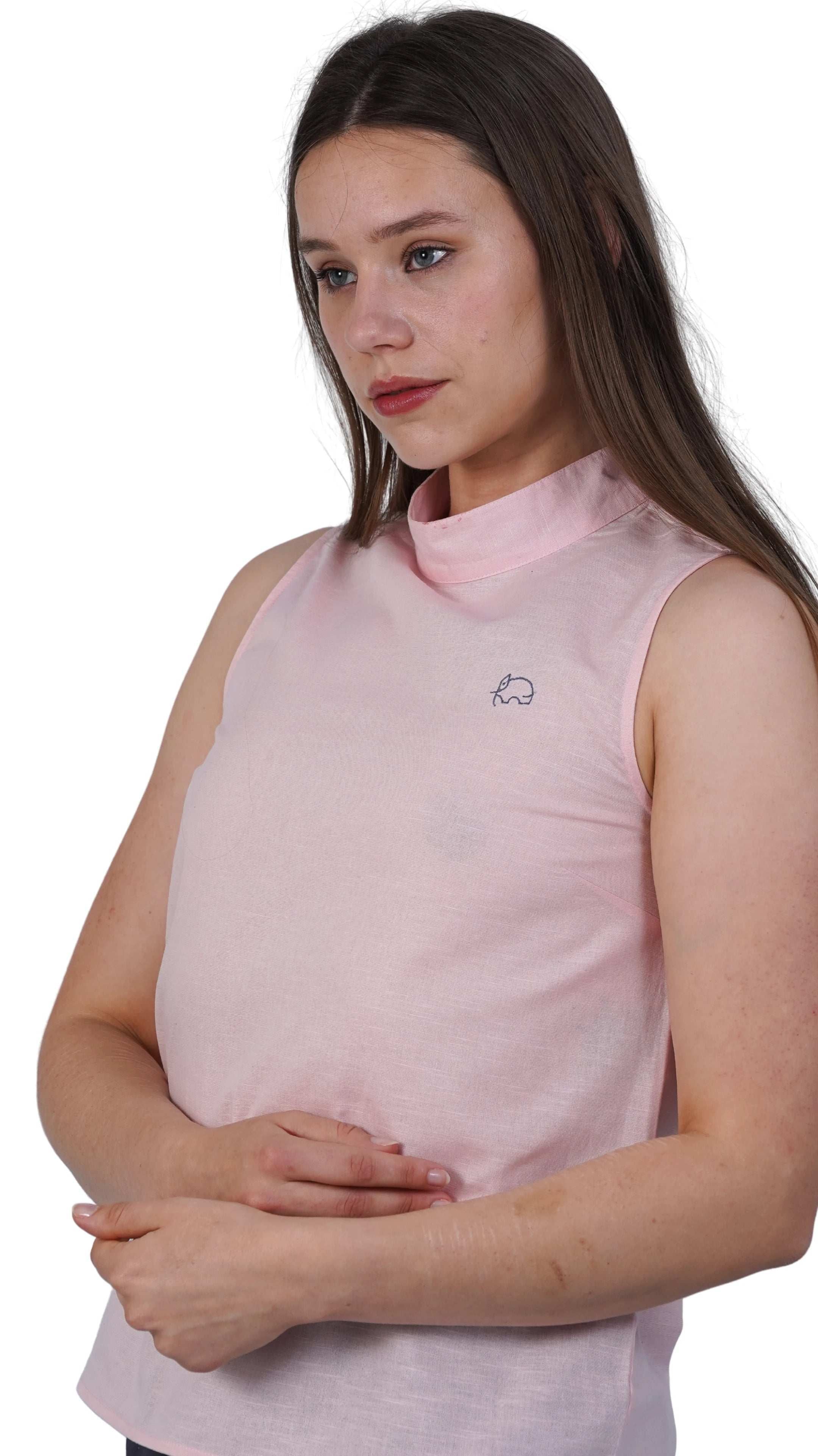Peach Blossom Breeze Sleeveless Top - TopsKaree