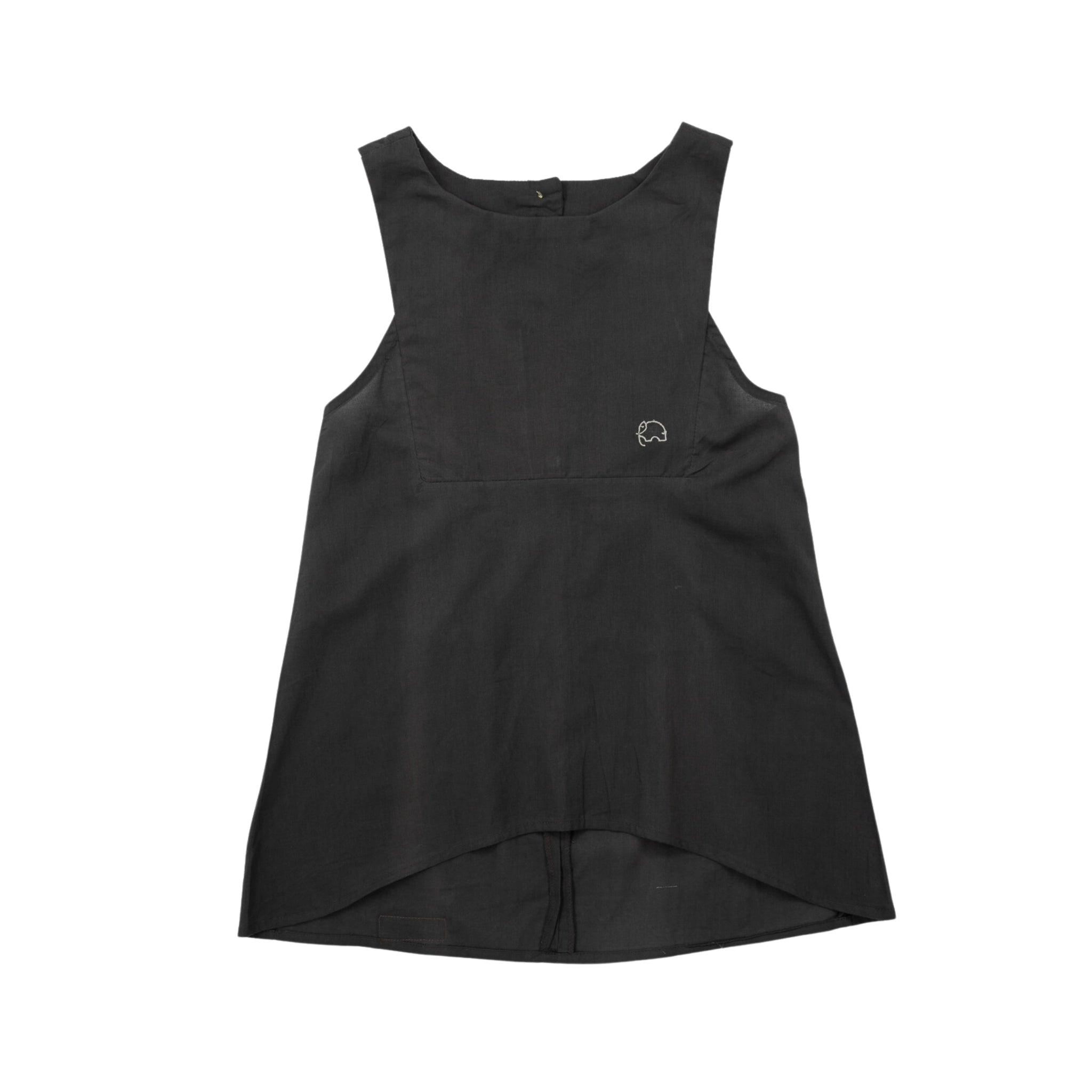 Plum Kitten Cotton Bib Neck Top for Kids - TopsKaree