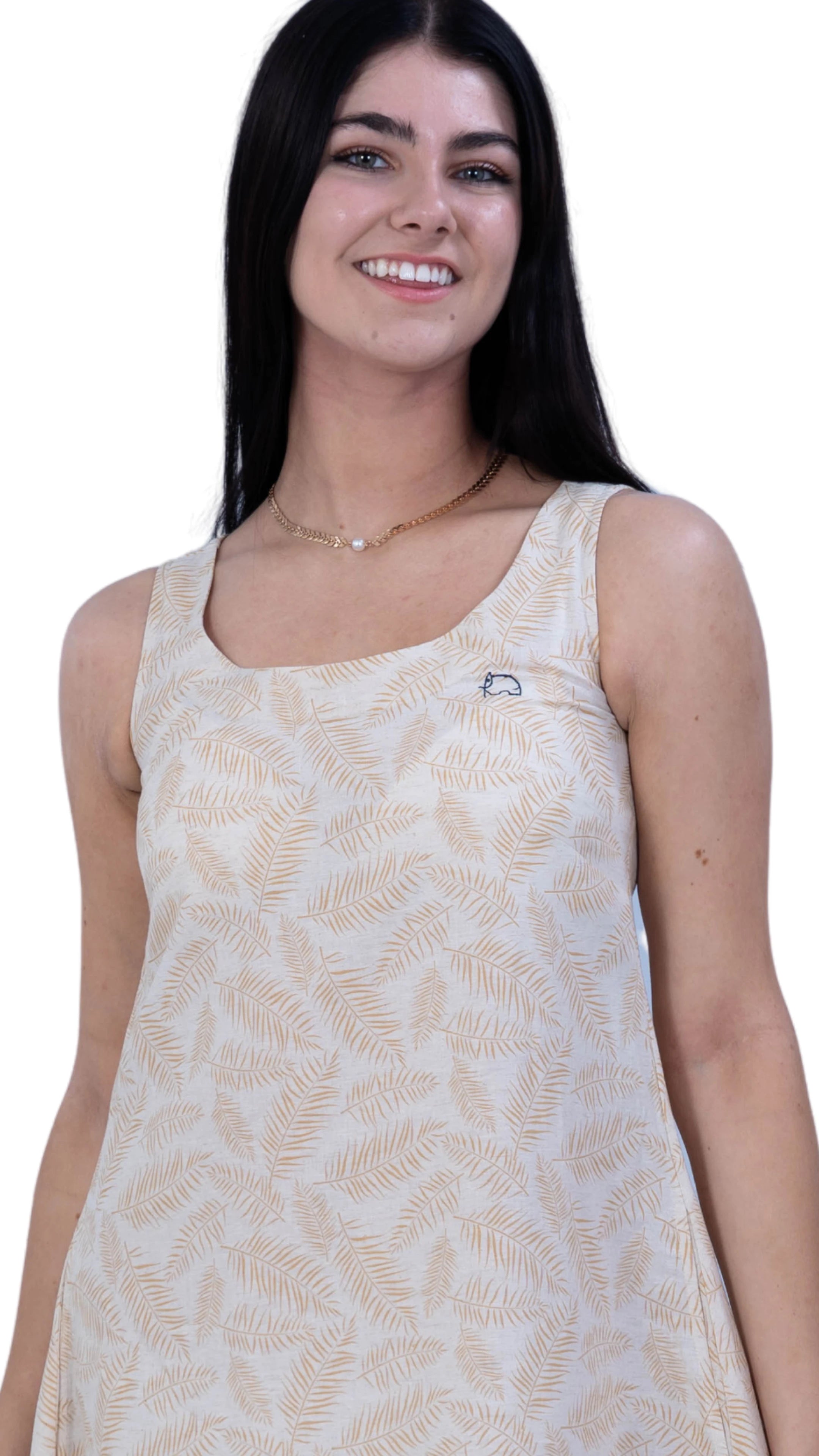 Mystic Serenity Linen Dress for Women