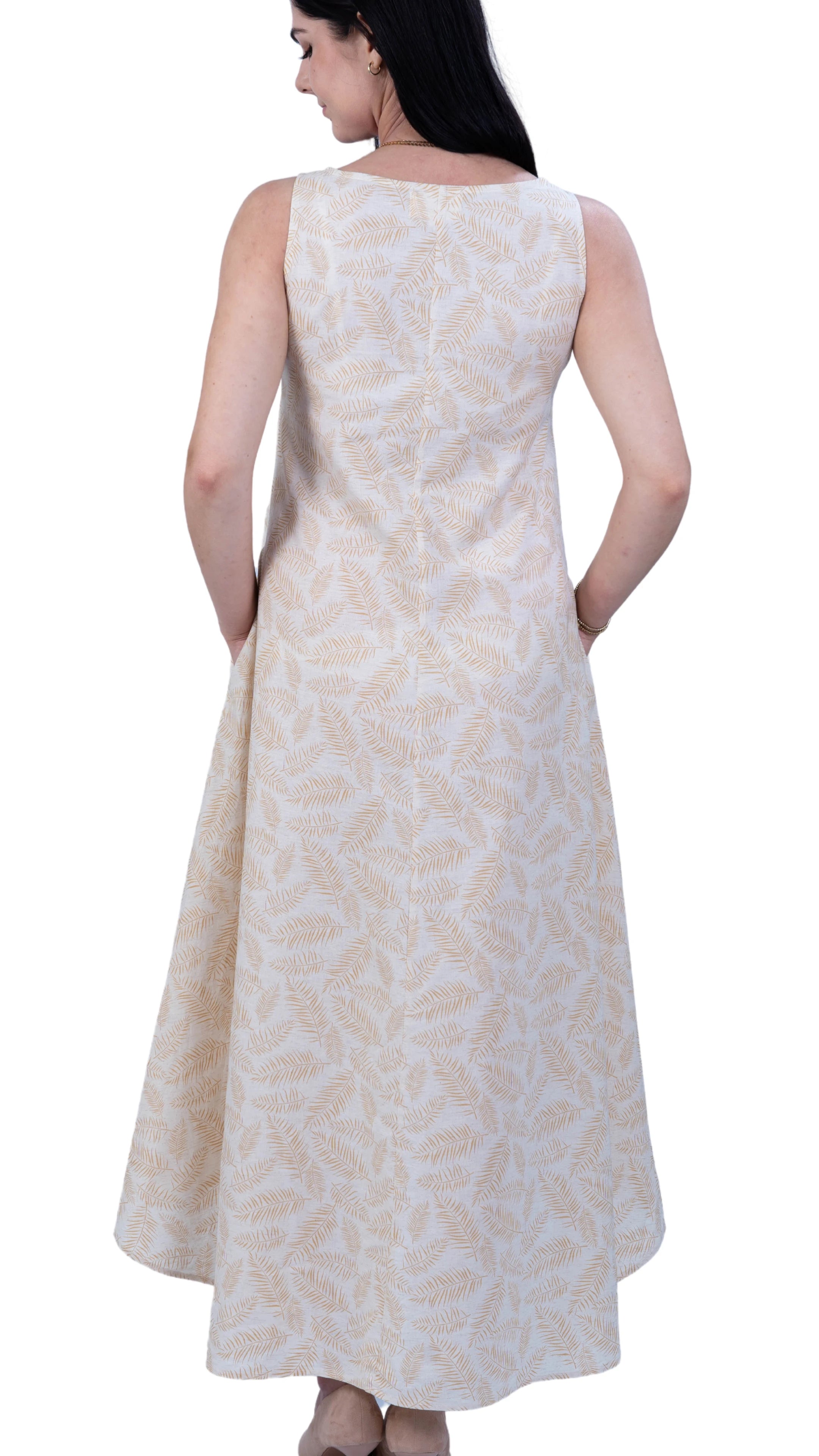 Mystic Serenity Linen Dress for Women