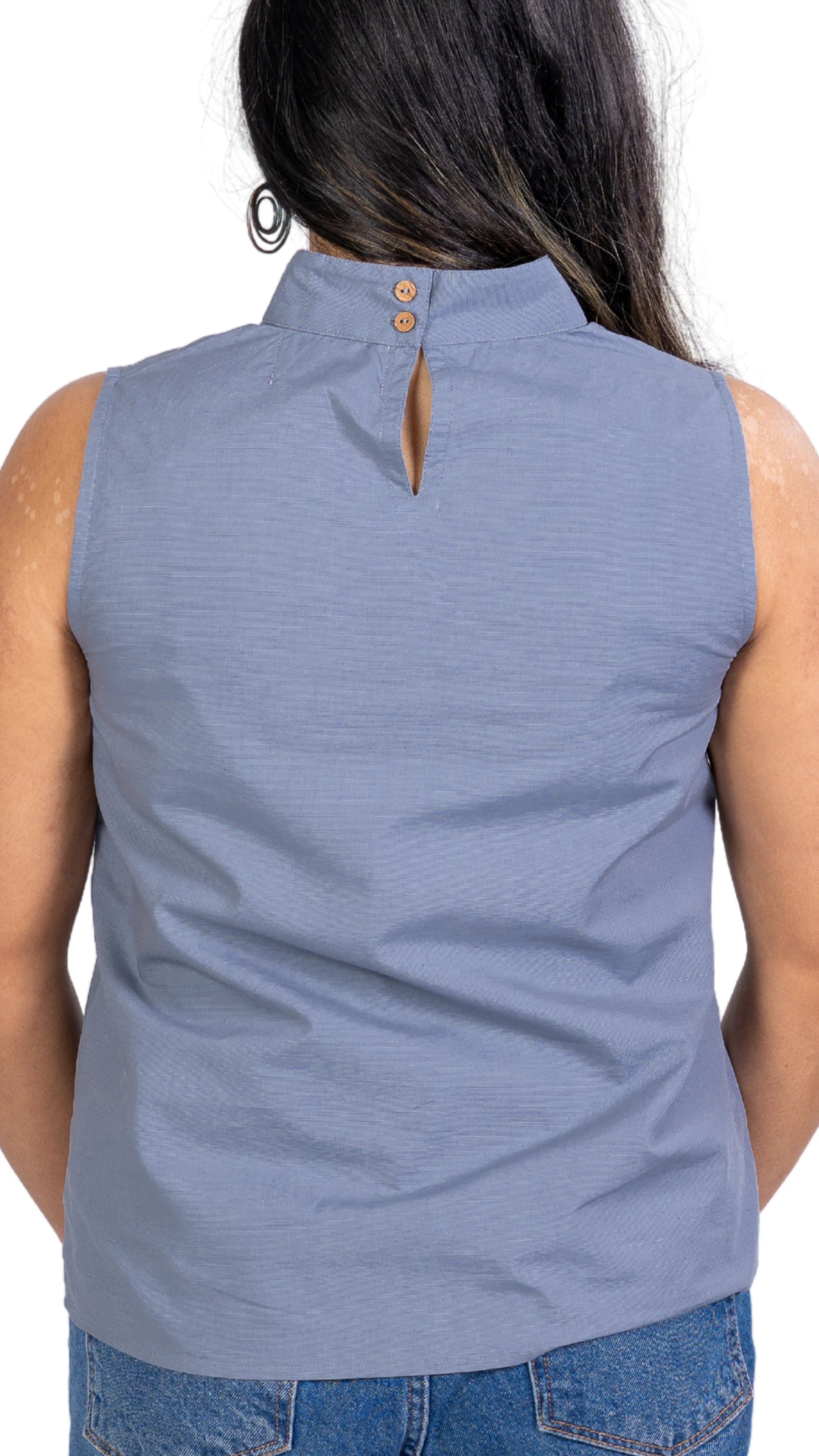 Classic Grey Sleeveless Top | KAREE | Women's Fashion