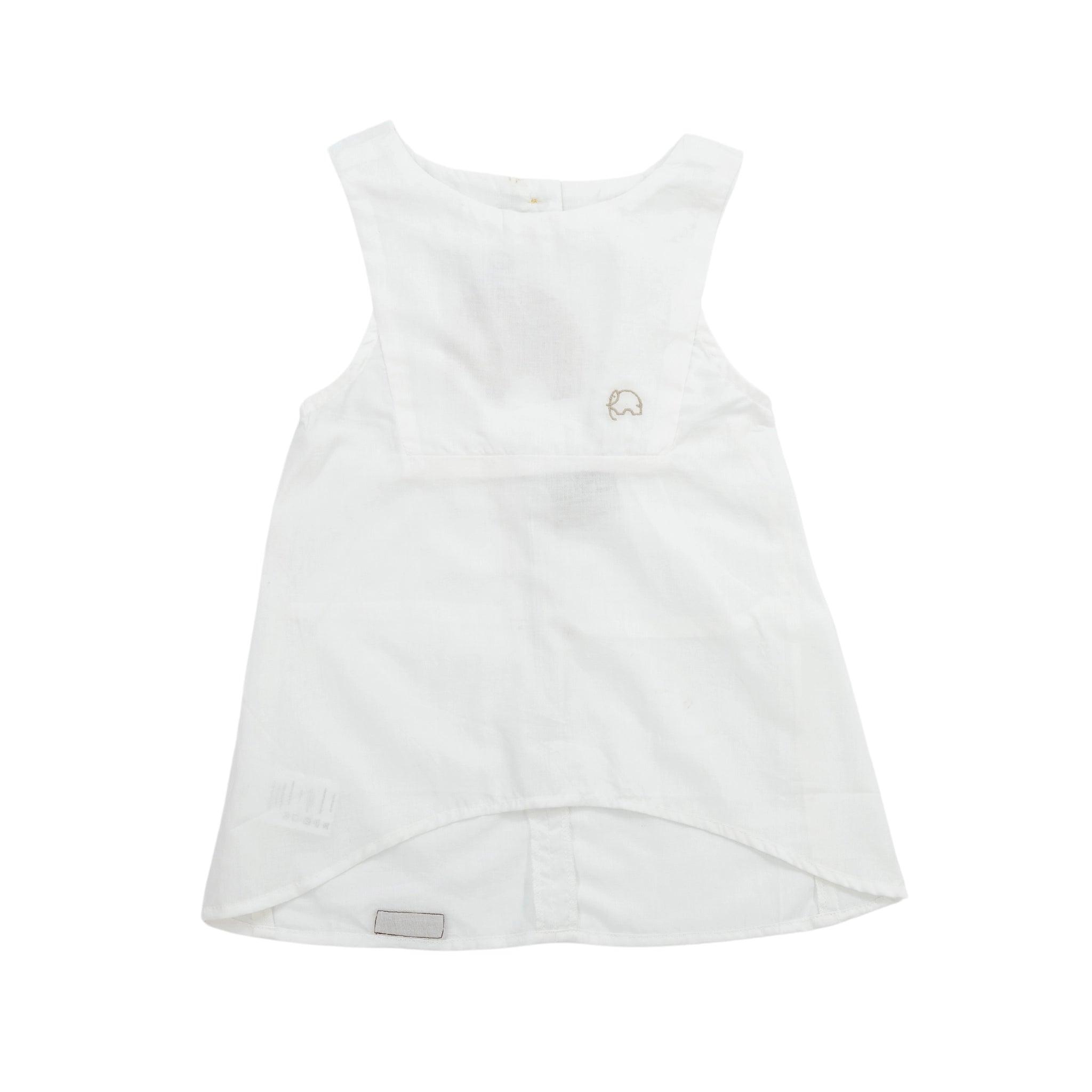 Stylish White Cotton Top for Girls - TopsKaree