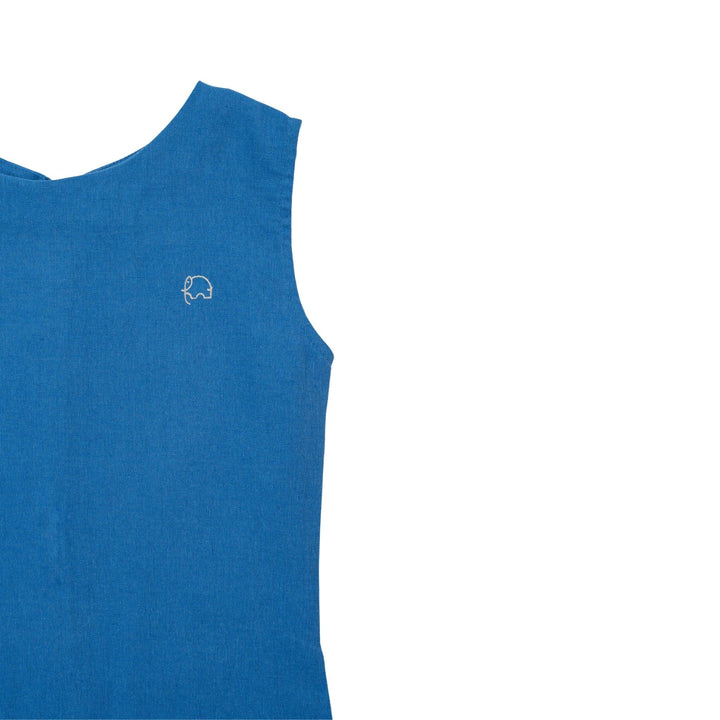 Sustainable Summer Fun: Eco - Friendly Linen Blend Frock for Kids - DressKaree