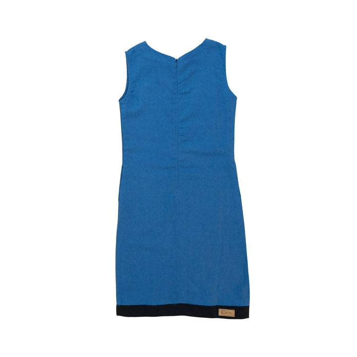 Sustainable Summer Fun: Eco - Friendly Linen Blend Frock for Kids - DressKaree