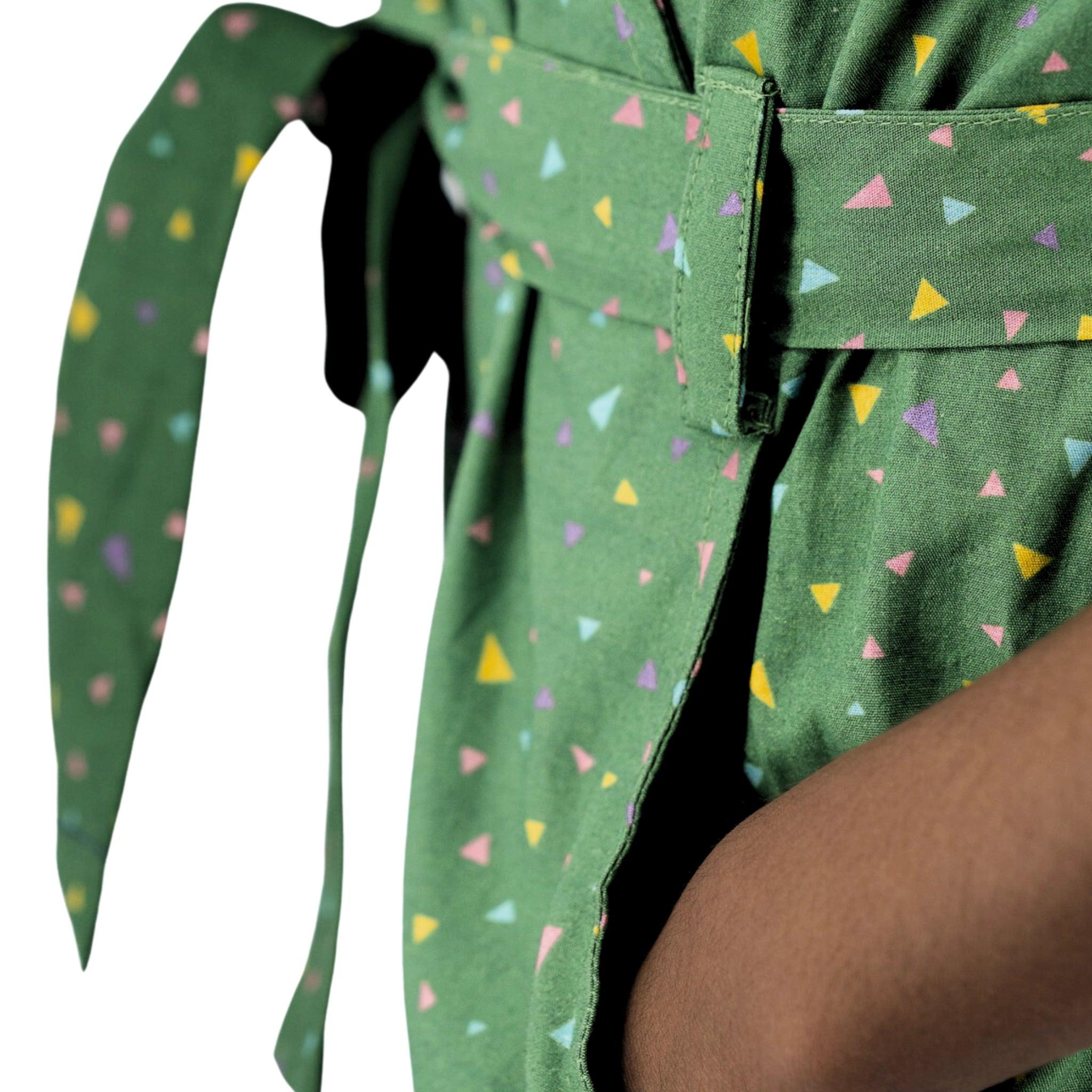 Sustainable Summer Fun: Green Confetti Cotton Jumpsuit for Girls - JumpsuitsKaree