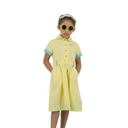 Sustainable Summer Style: Elfin Yellow Linen Dress - DressKaree