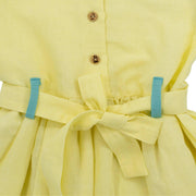 Sustainable Summer Style: Elfin Yellow Linen Dress - DressKaree