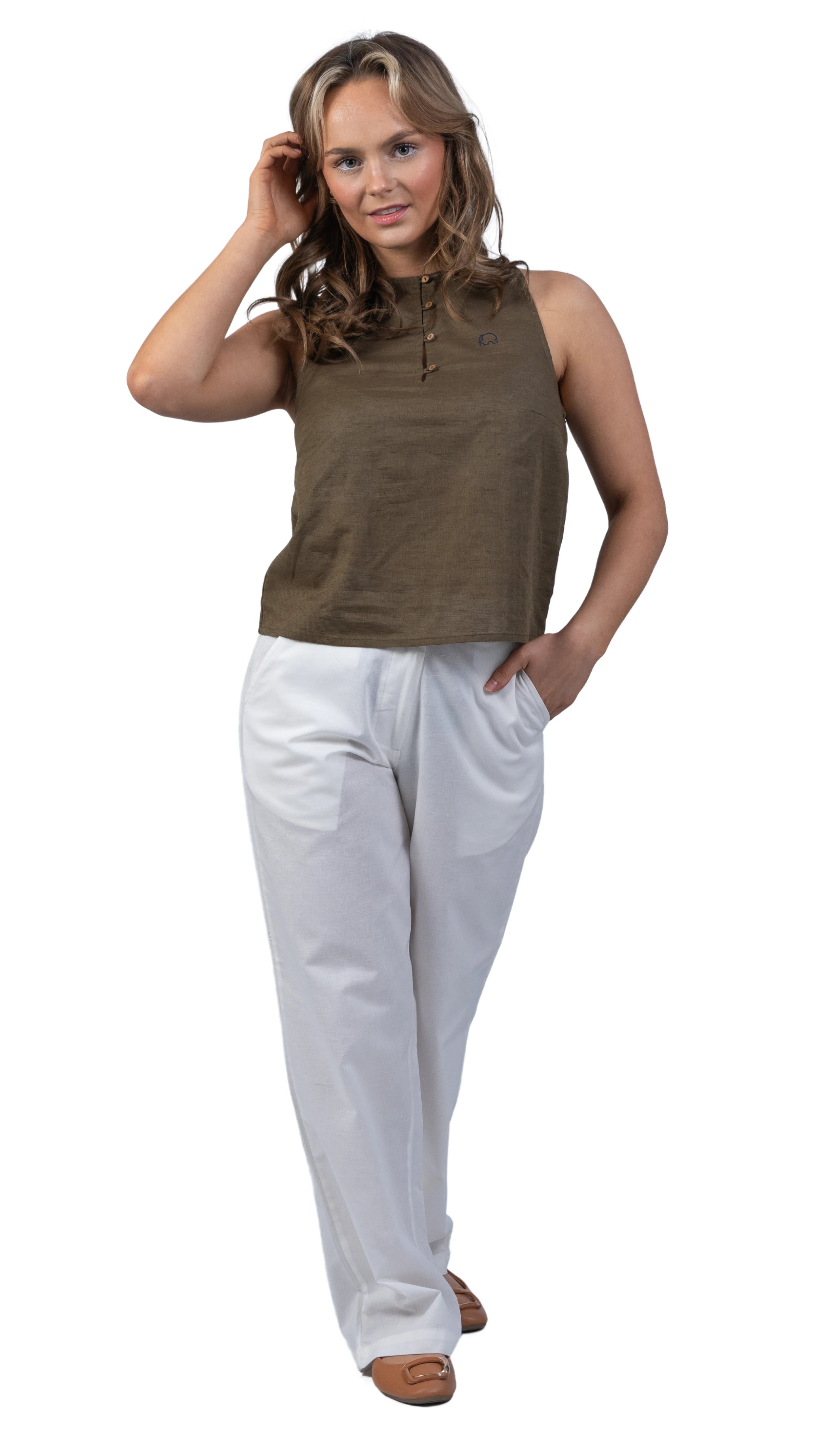 White Whisper Linen Trousers | Sustainable Women’s Trousers | KAREE - TrousersKaree